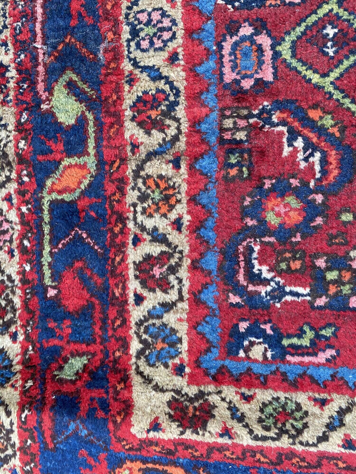 Handmade ancient persian hamadan carpet 120x204 cm