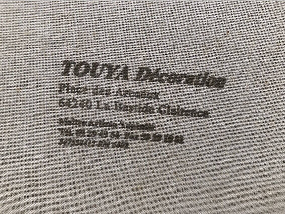 Pair of gilded wood chairs trimmed with silk with flower motifs, art deco inspired by Louis XVI