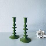 Pair of metal candlesticks