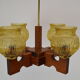 Mid-century Wood Chandelier,1980's.