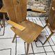 Set of 4 vintage chairs and armchair 1970"