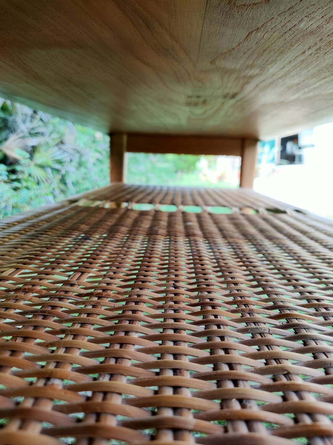 Hans Wegner coffee table (oak and cane)