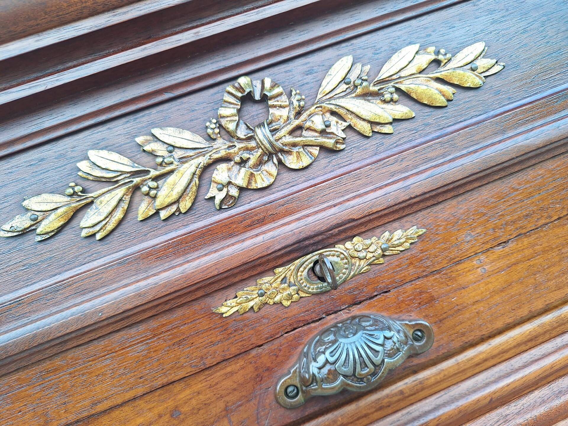 Meuble de notaire Napoléon III, classeur à rideaux, secrétaire