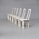 Antonello Mosca ‘royal’ white leather high back chairs for Ycami set/6