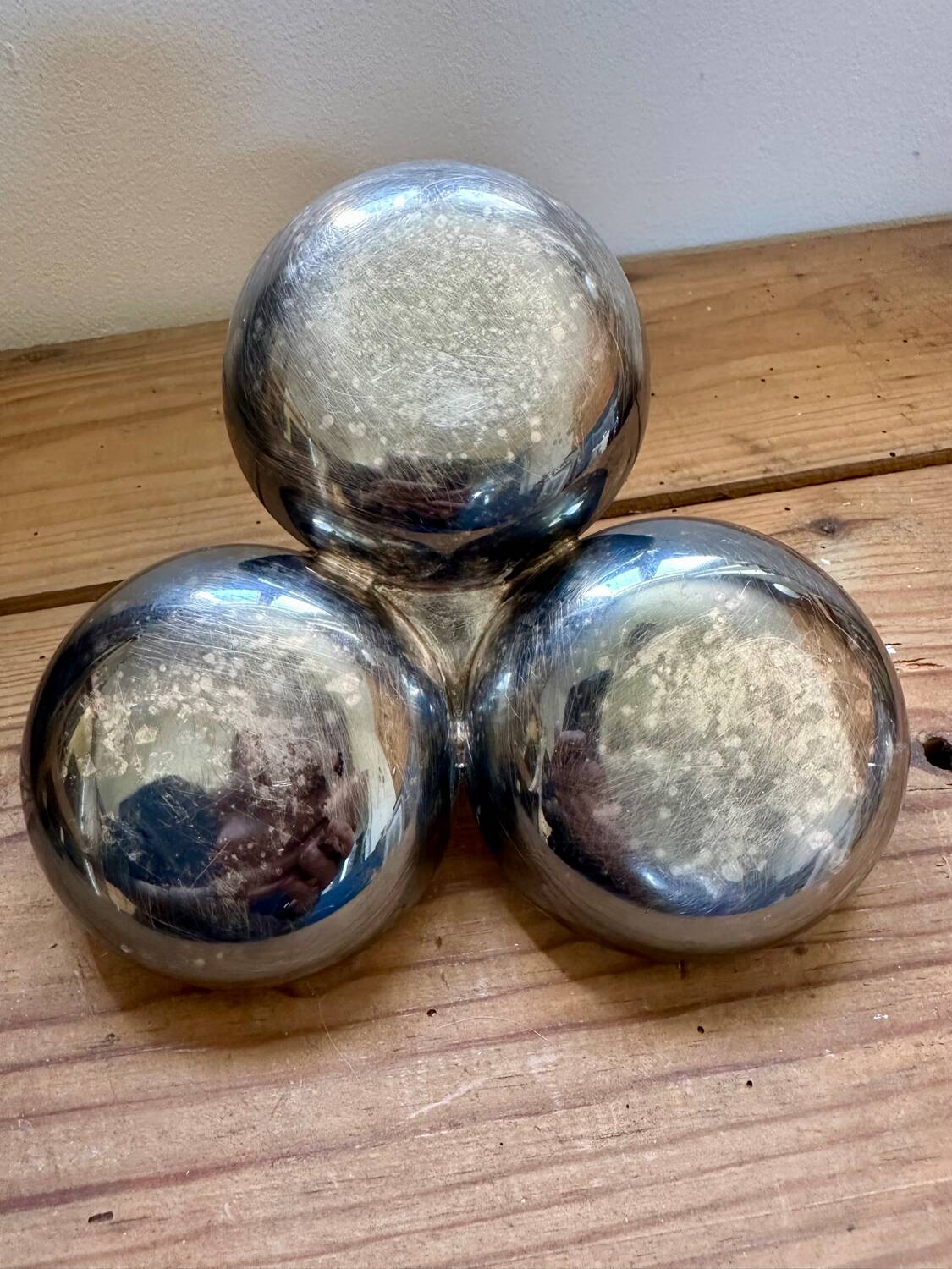 Old metal servant, silver Old metal servant, silver