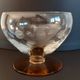 Set of 5 champagne glasses with amber glass feet 50-60s