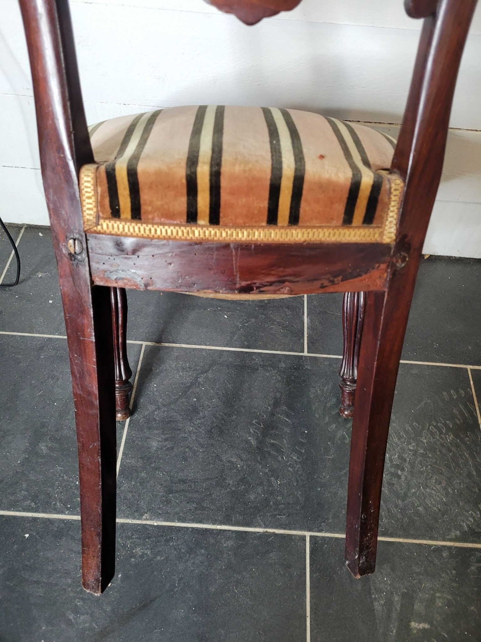 Chaise style Louis Philippe en acajou