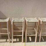 4 Moroccan handmade stools 60x30cm