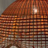 Vintage wicker flower pendant light