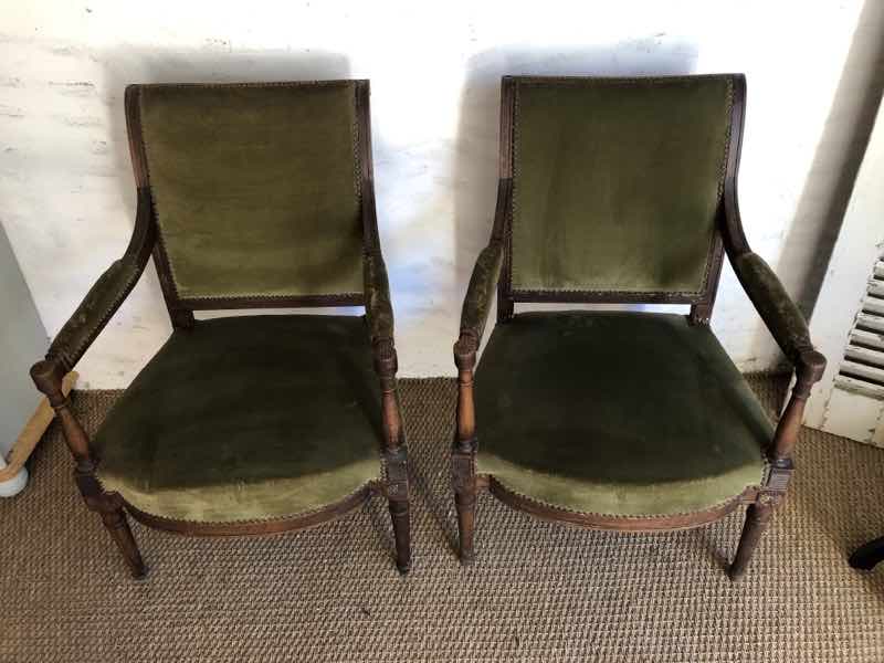 Pair of antique armchairs
