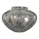Cut crystal round vase in Art Deco style