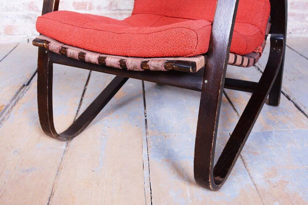 Czech Art Deco Oak Armchairs attributed to Jan Vaněk, 1940s, Set of 2