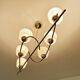 Large Vintage Glass Brass Pendant Light