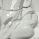 Anthropomorphic porcelain pot signed Baylac late nineteenth early twentieth