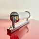Functionalist wall lamp with glass tube shade, Czechoslovakia, 1950s
