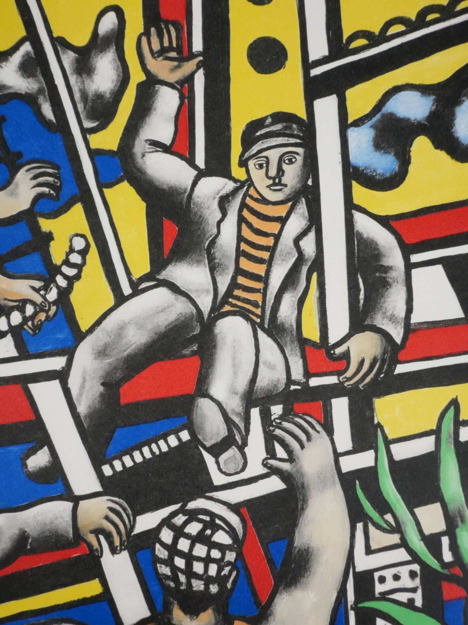 Fernand leger: the builders at the palm tree, signed lithograph