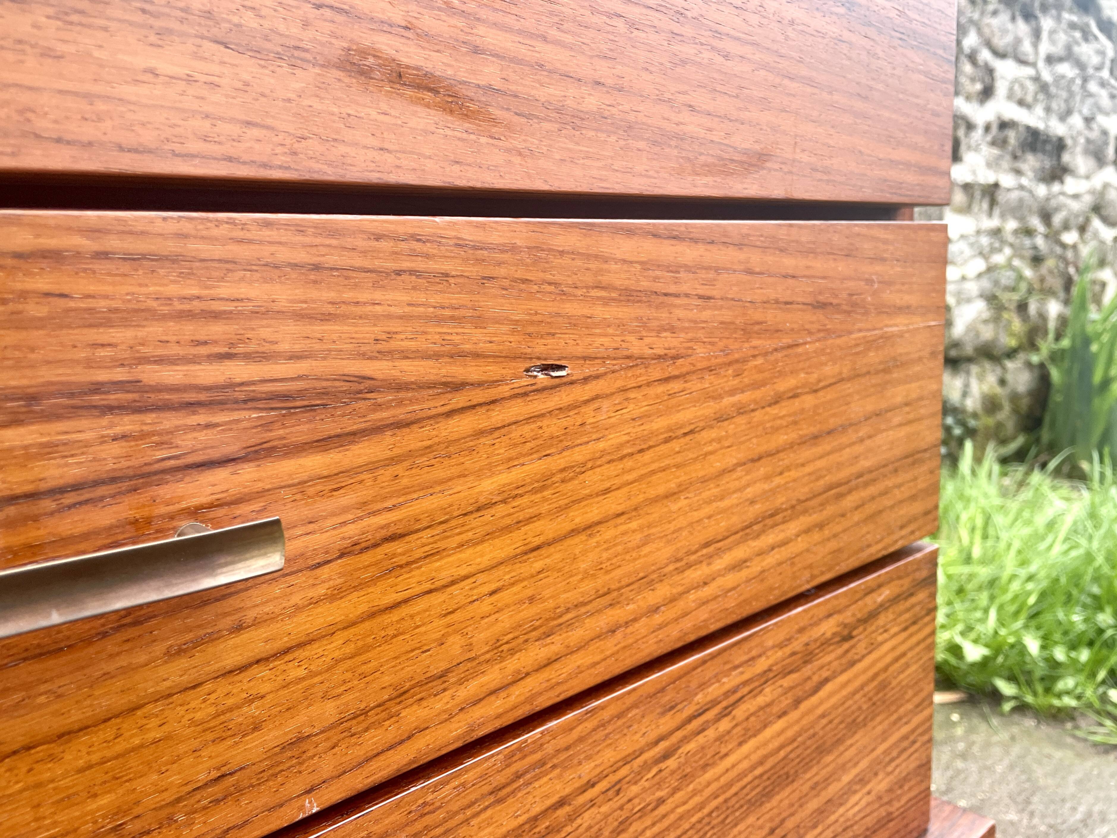 Meuble secrétaire armoire penderie 1950 placage teck