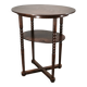 1920s Czech Art Deco Oval Beech Side Table with Lower Shelf