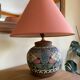 Painted ceramic table lamp