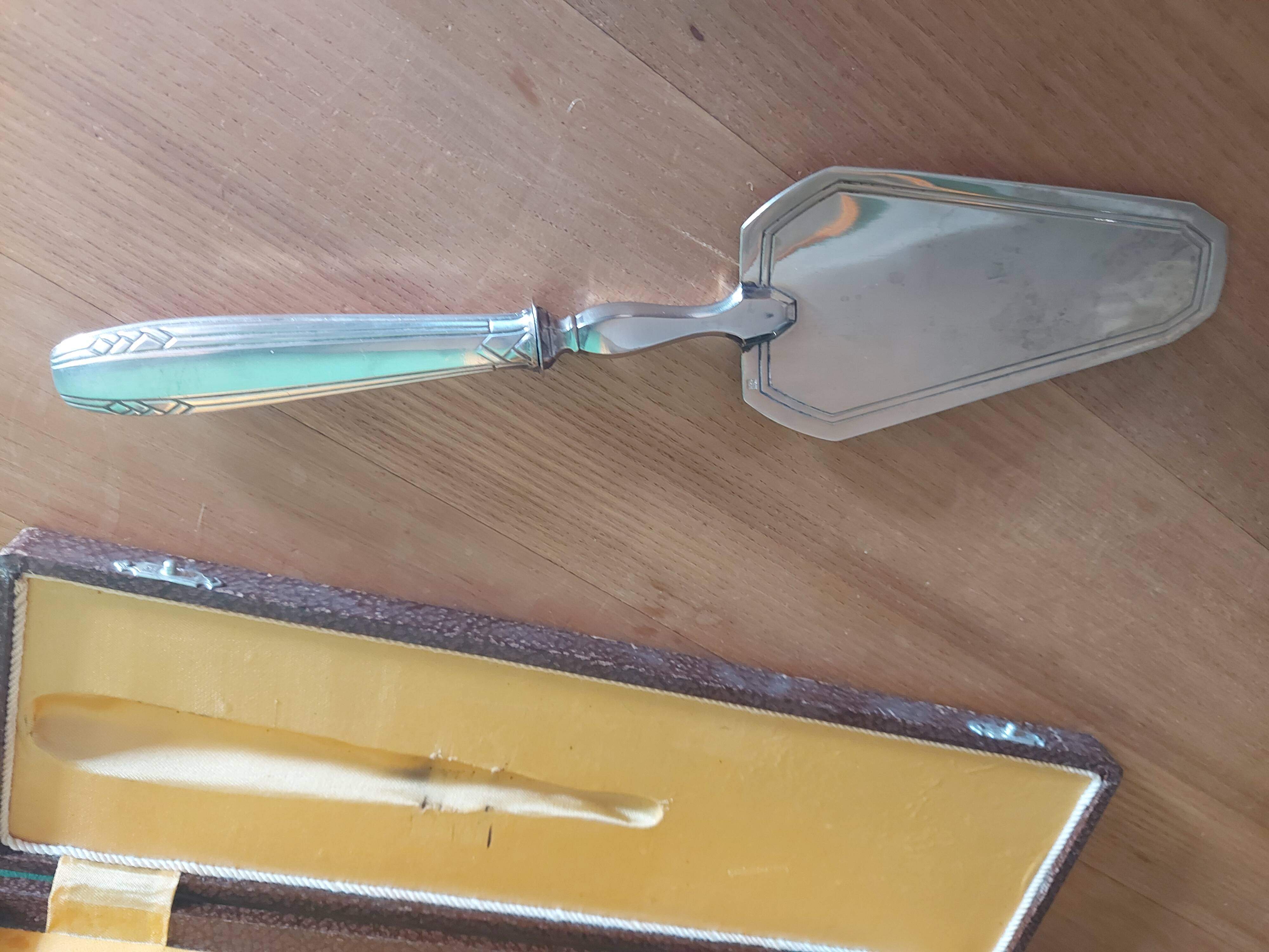 Cake shovel box e silver metal ( POT punch), Piery goldsmith