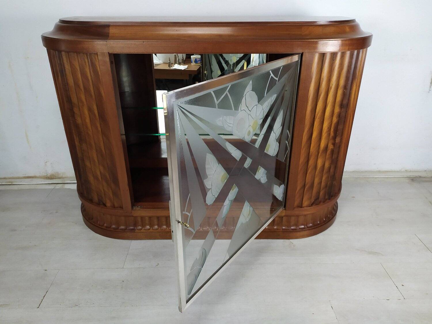 Vitrine argentier art déco, 1930s