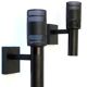 2 rare Philips black vintage wall lamps – Louis Kalff / Serge Mouille style, mid-century modern metal sconces