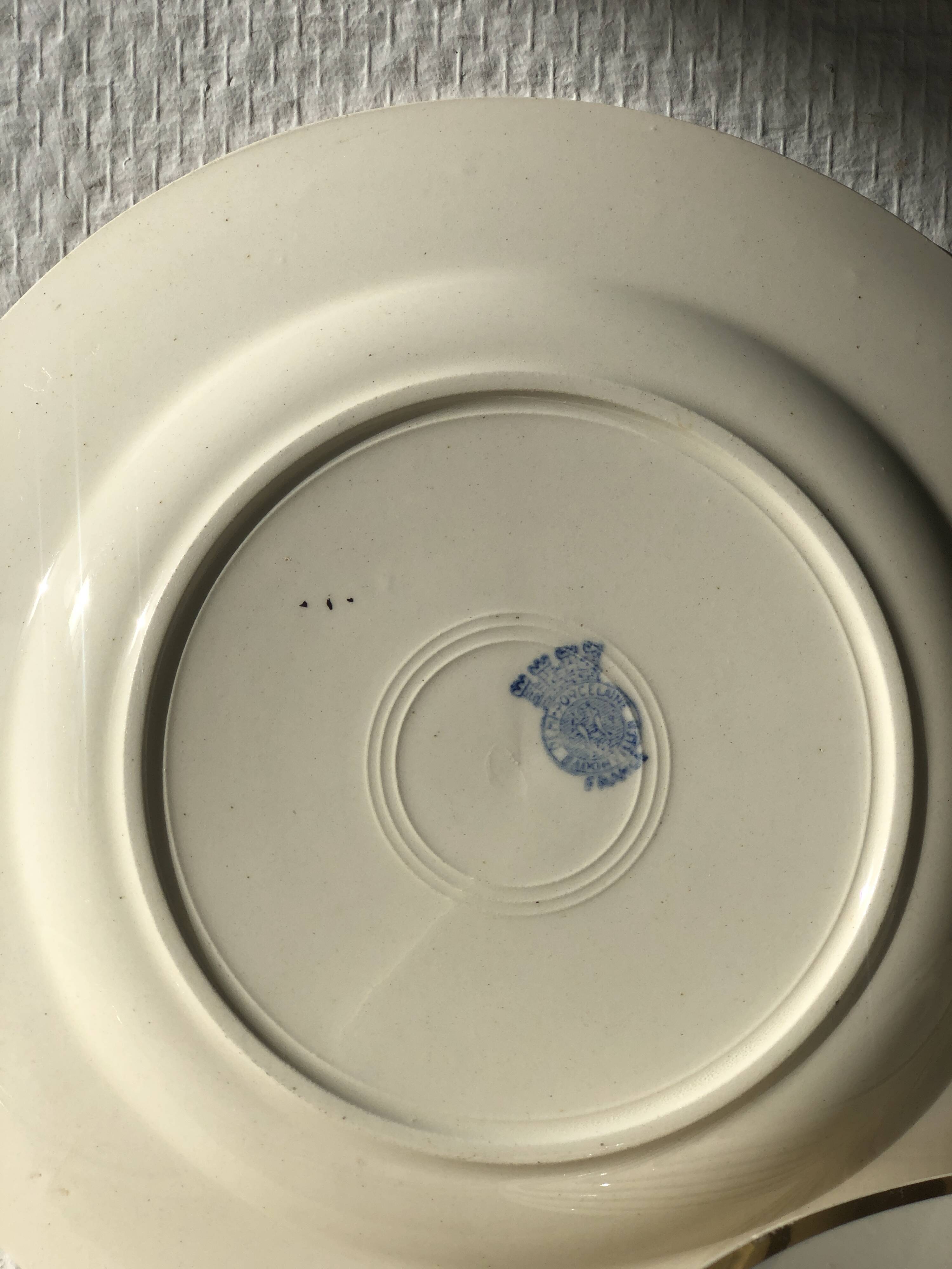 Set of 9 Badonviller dessert plates