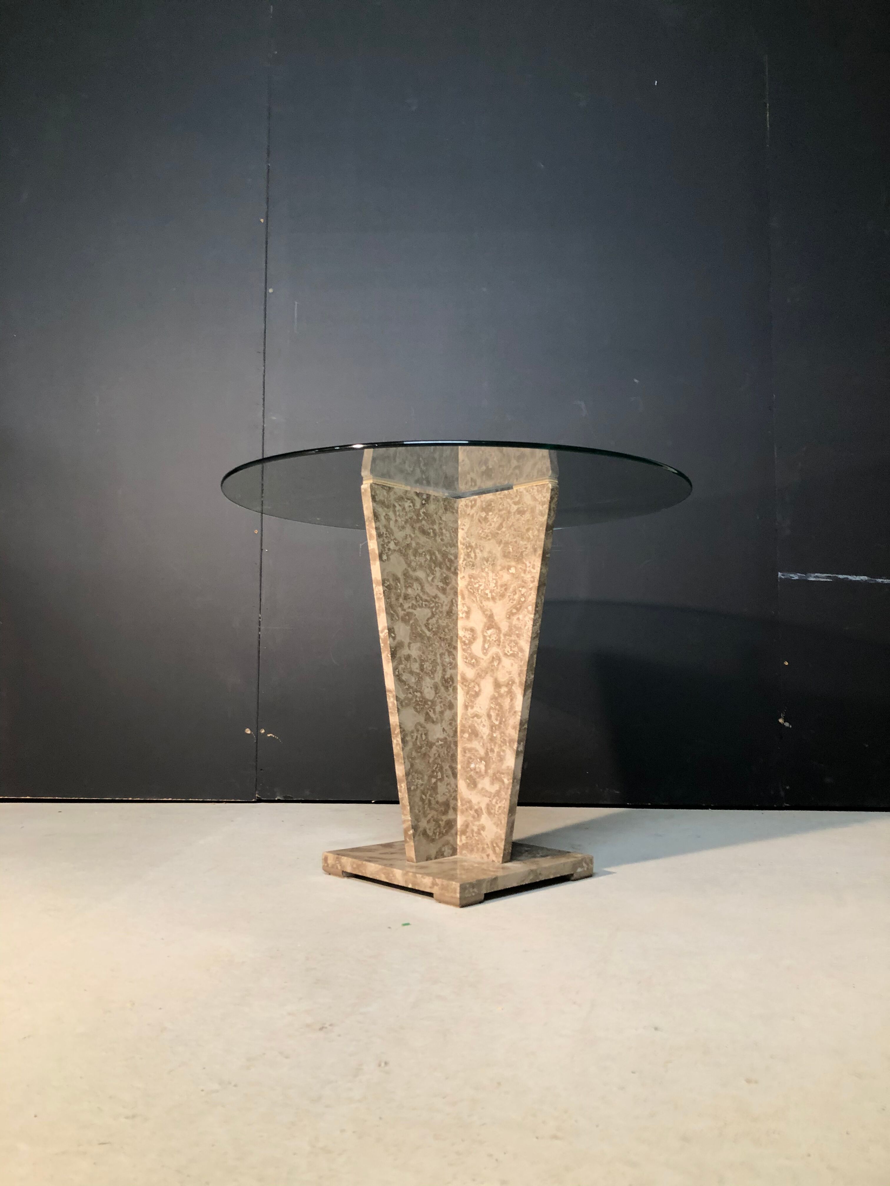 Side table / piece of sofa in marble 80s