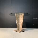 Side table / piece of sofa in marble 80s