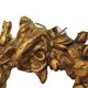 Antique french neoclassical gold mirror with crown pine wood 117cm