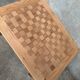 Table basse originale ancienne en bois blond doré