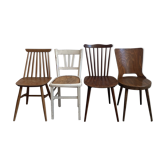 Set 4 vintage Baumann chairs mismatched
