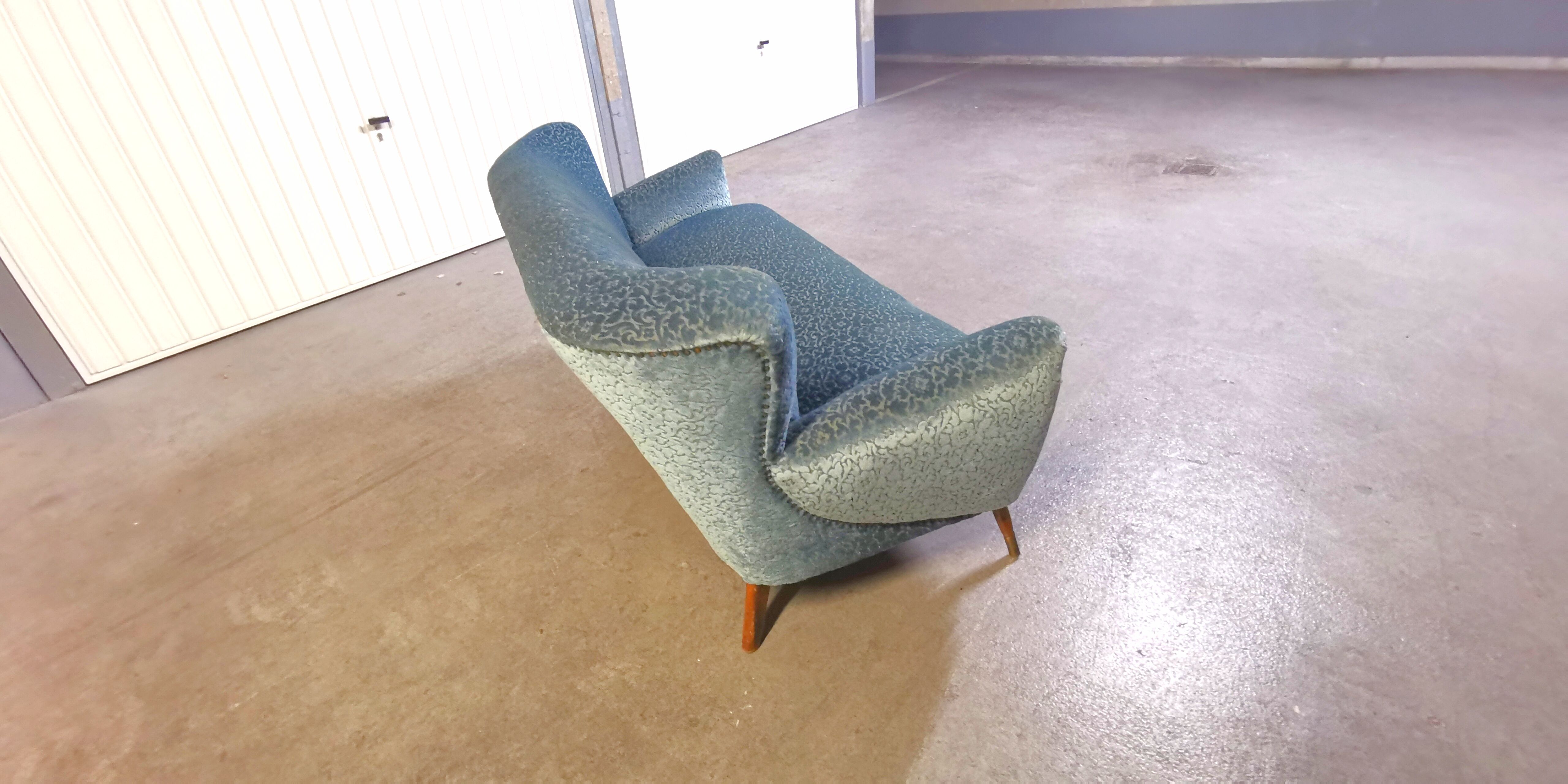 Sofa 50s 60 blue gray