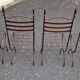 Ensemble de 4 chaises de jardin en fer XXe
