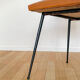 Set of 6 brown skaï chairs and black metal, 1960