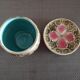 Cup and saucer in glazed ceramic end 19th