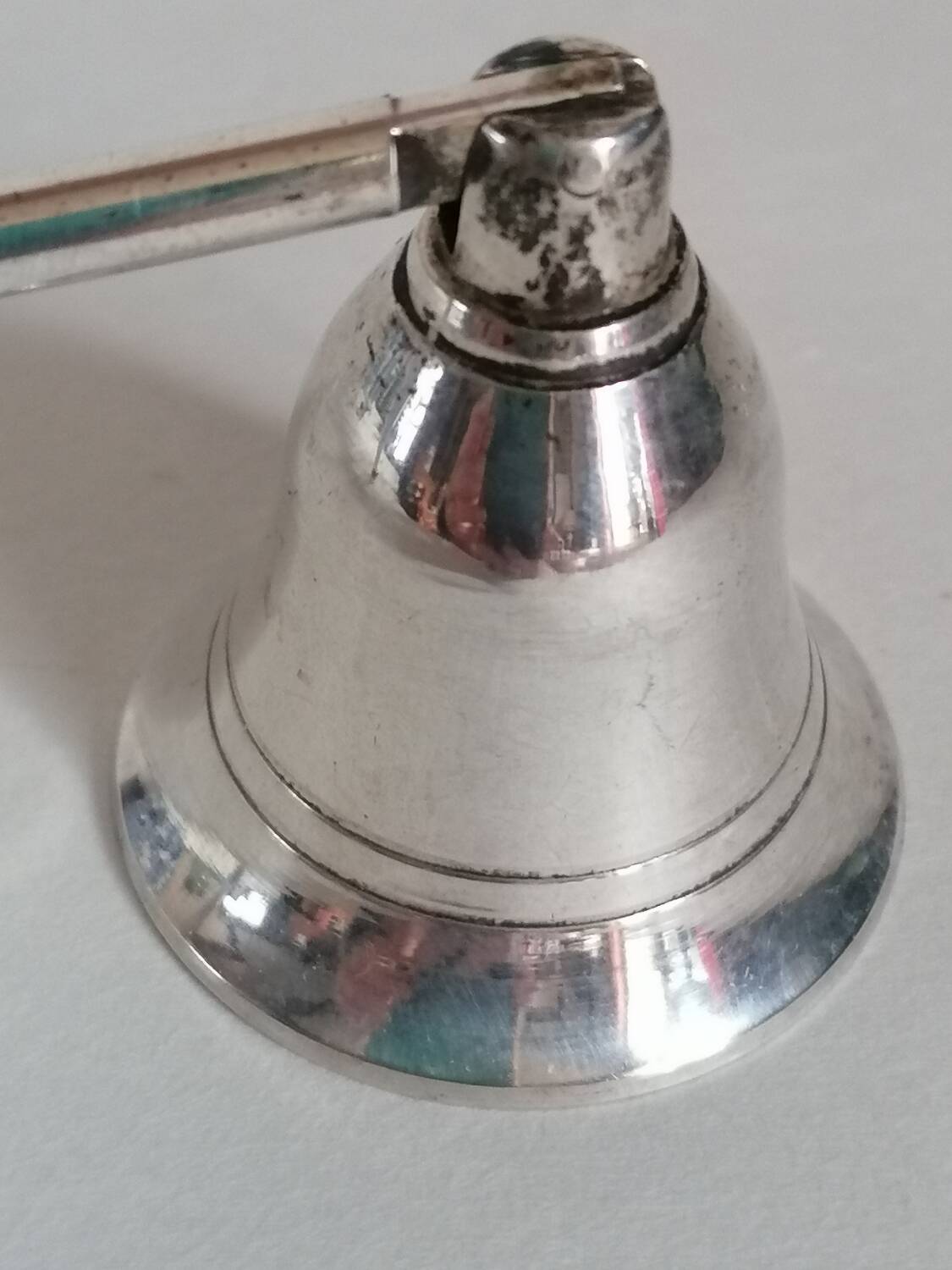 Silver metal candle snuffer