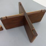 Italian rosewood and glass coffee table, 1960s