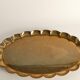 Hollywood Regency Oval Brass Tray by Arvid Johansson, Arvika Konstsmide, Sweden