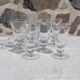 Set of 6 conical glasses with glass ball feet