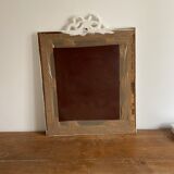 Late 19th century mirror with decorated pediment. 80x62.