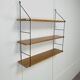Wooden and metal string shelf, 1960s