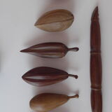 Exotic wood vintage fruit platter