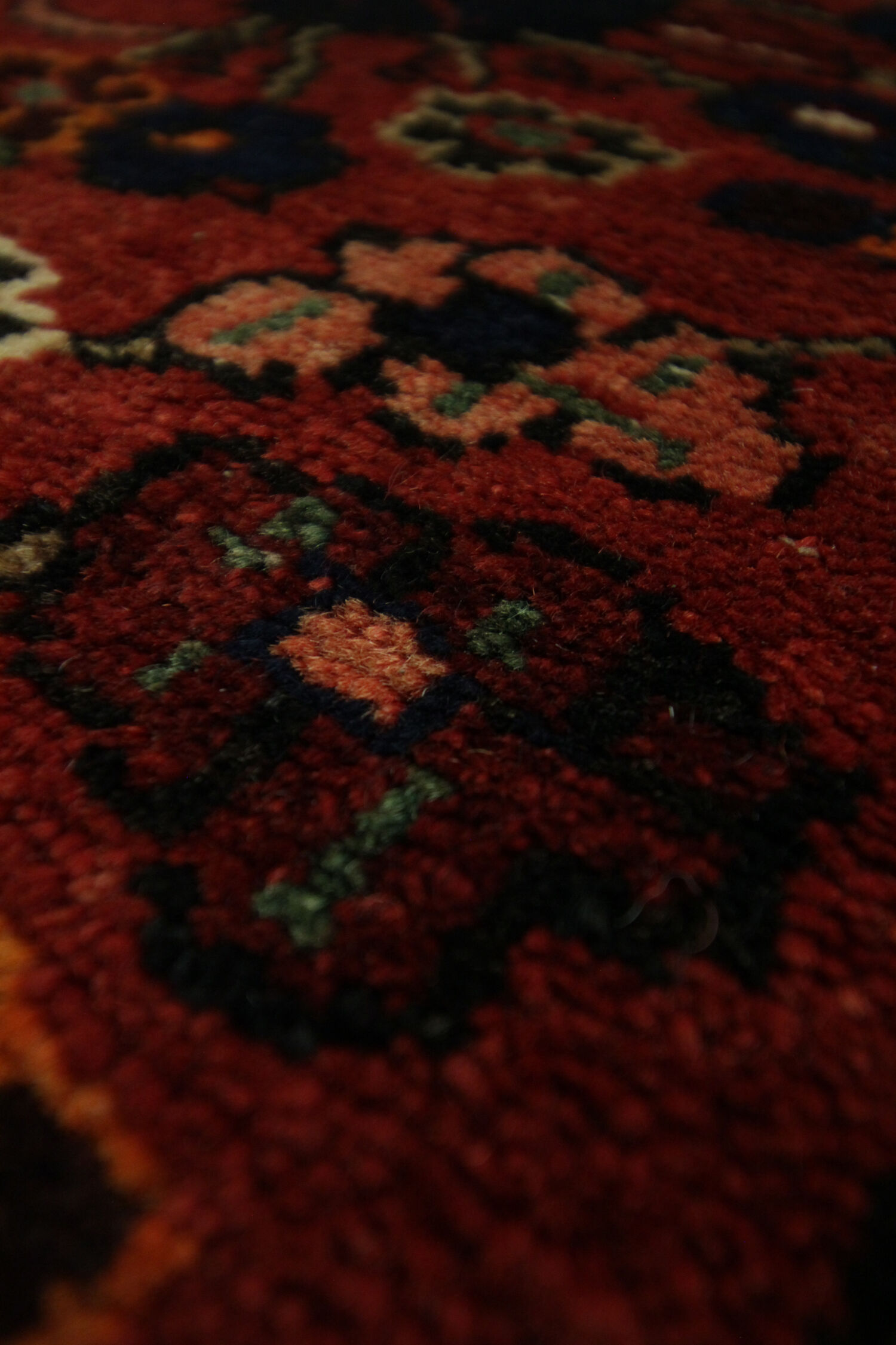 Tapis traditionnel persan vintage Long tapis en laine tissée à la main 110x350cm