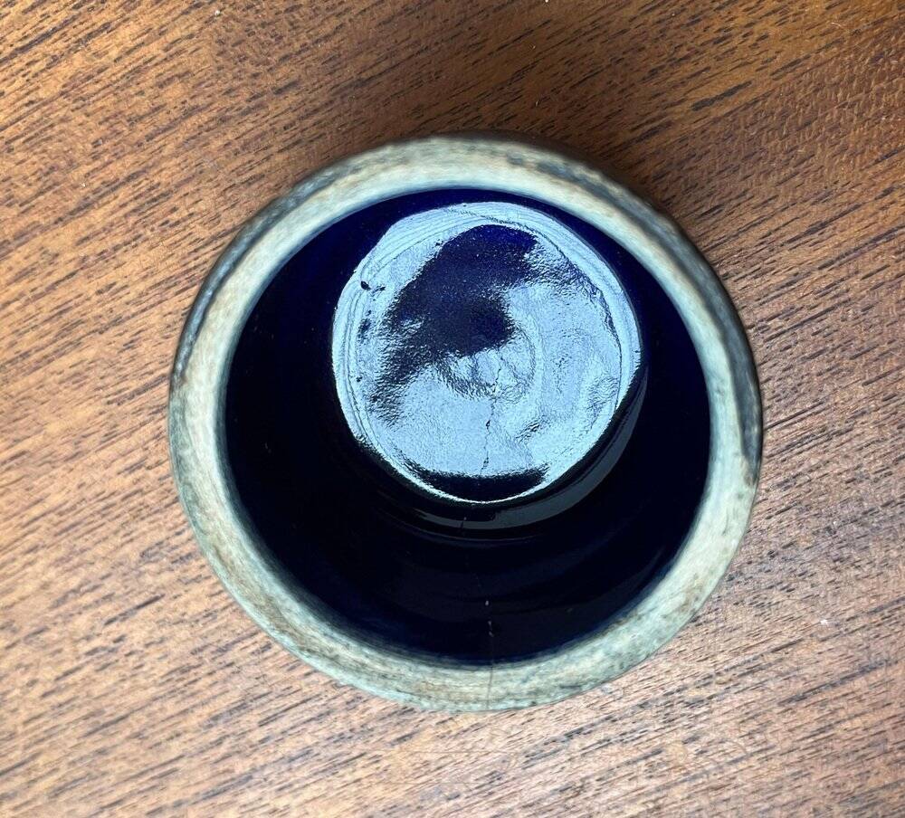 Mid-century German studio pottery bottle vase with lid by Cornelsen Kindermann, 1960s.