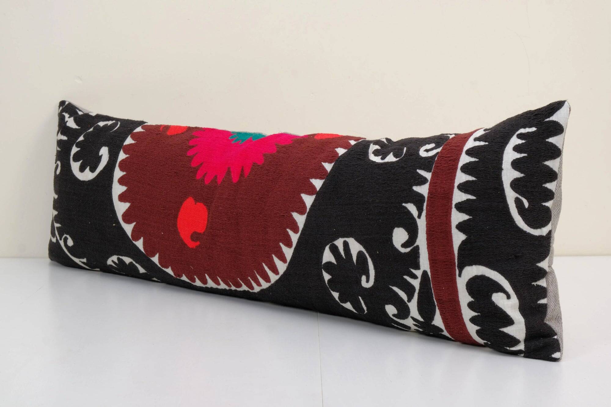 Vintage embroidered cushion cover 104x36 cm