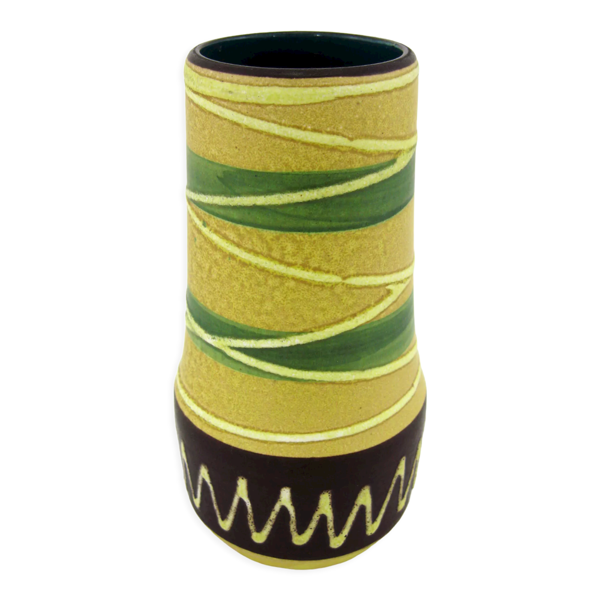 Matte ceramic vase - Scheurich 529-18 - West Germany Pottery - vintage 50s