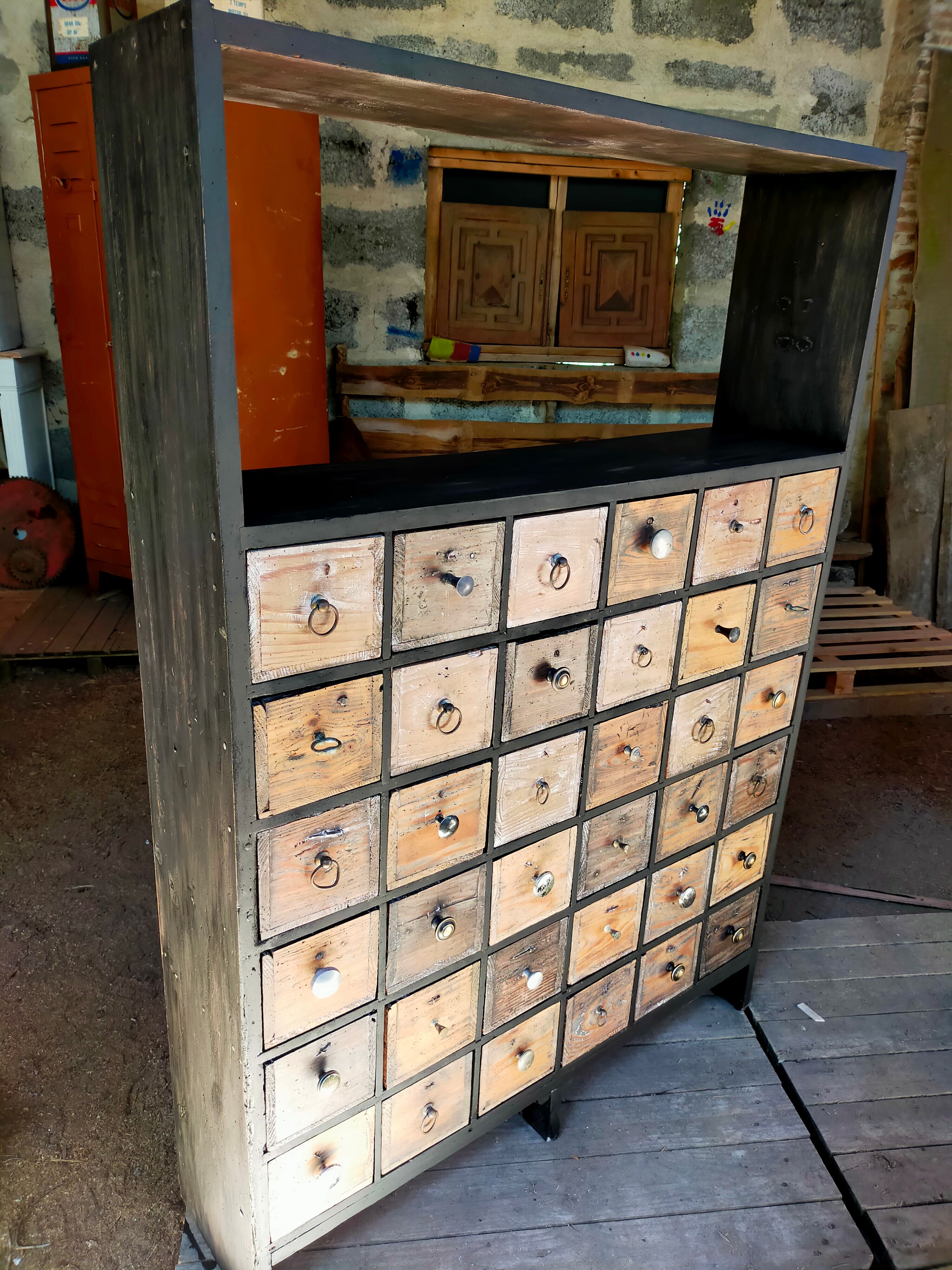 Trade furniture with drawers, hardware nailer