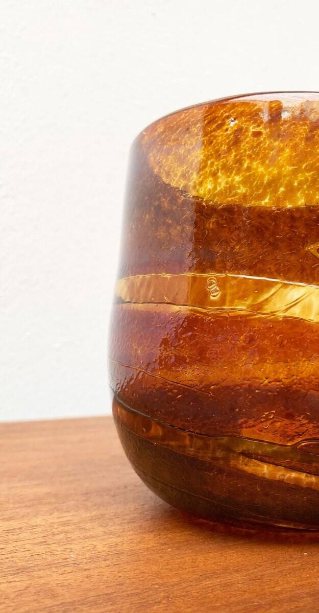 Vintage Swedish glass vase by Milan Vobruba for Gusum Sweden