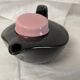 Vintage black and pink ceramic teapot